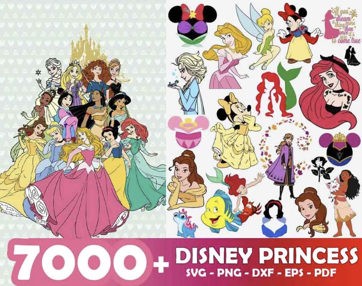 Download 7000 Disney Princess Svg Bundle Sellsvg