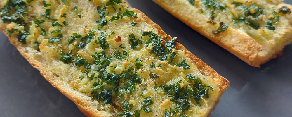 Recette garlic bread pain huile olive
