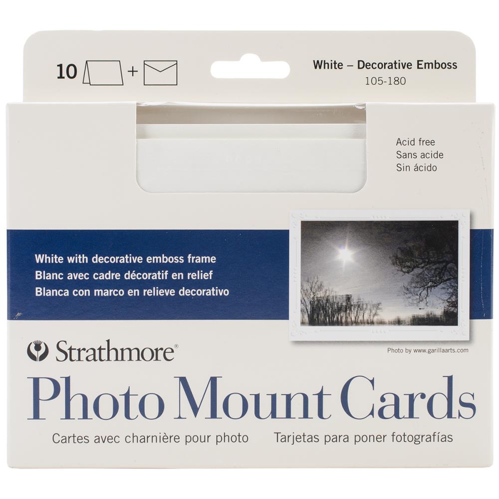 Strathmore Cards & Envelopes 5x7 10/Pkg-Fluorescent White/Deckle