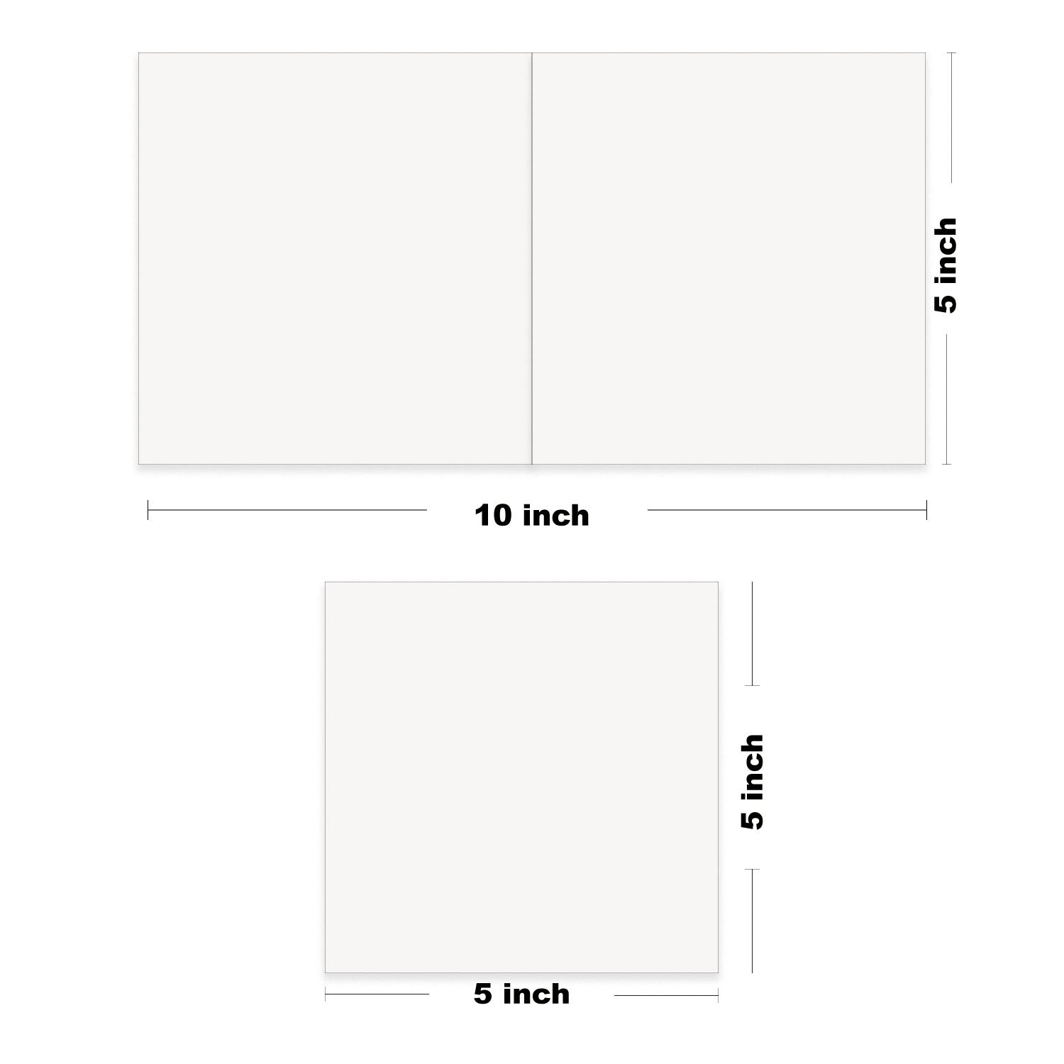 Blank 5 inch square FOLDED Invitation Cards for DIY greeting cards ...