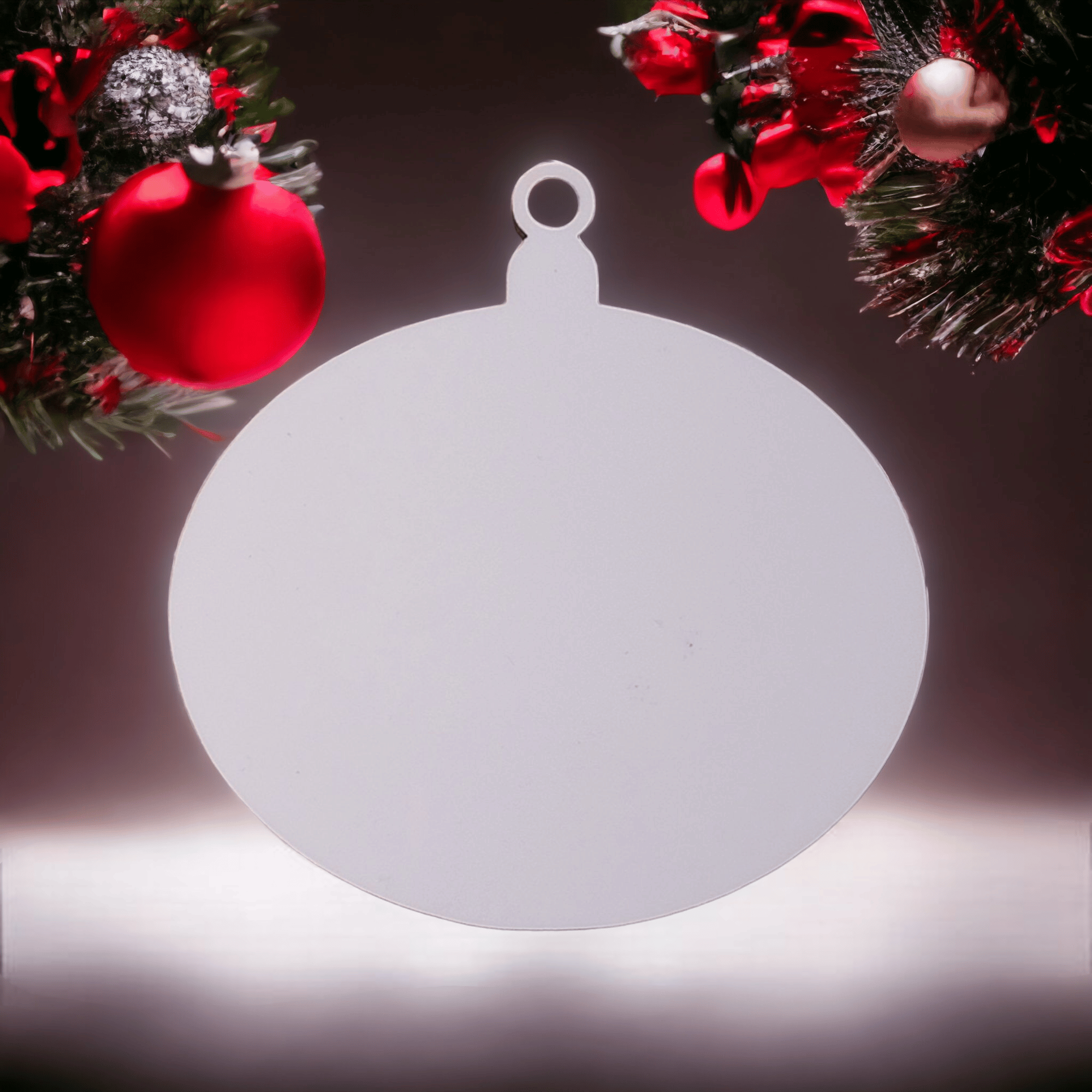 OVAL SHAPE MDF ORNAMENTS - BLANK FOR SUBLIMATION