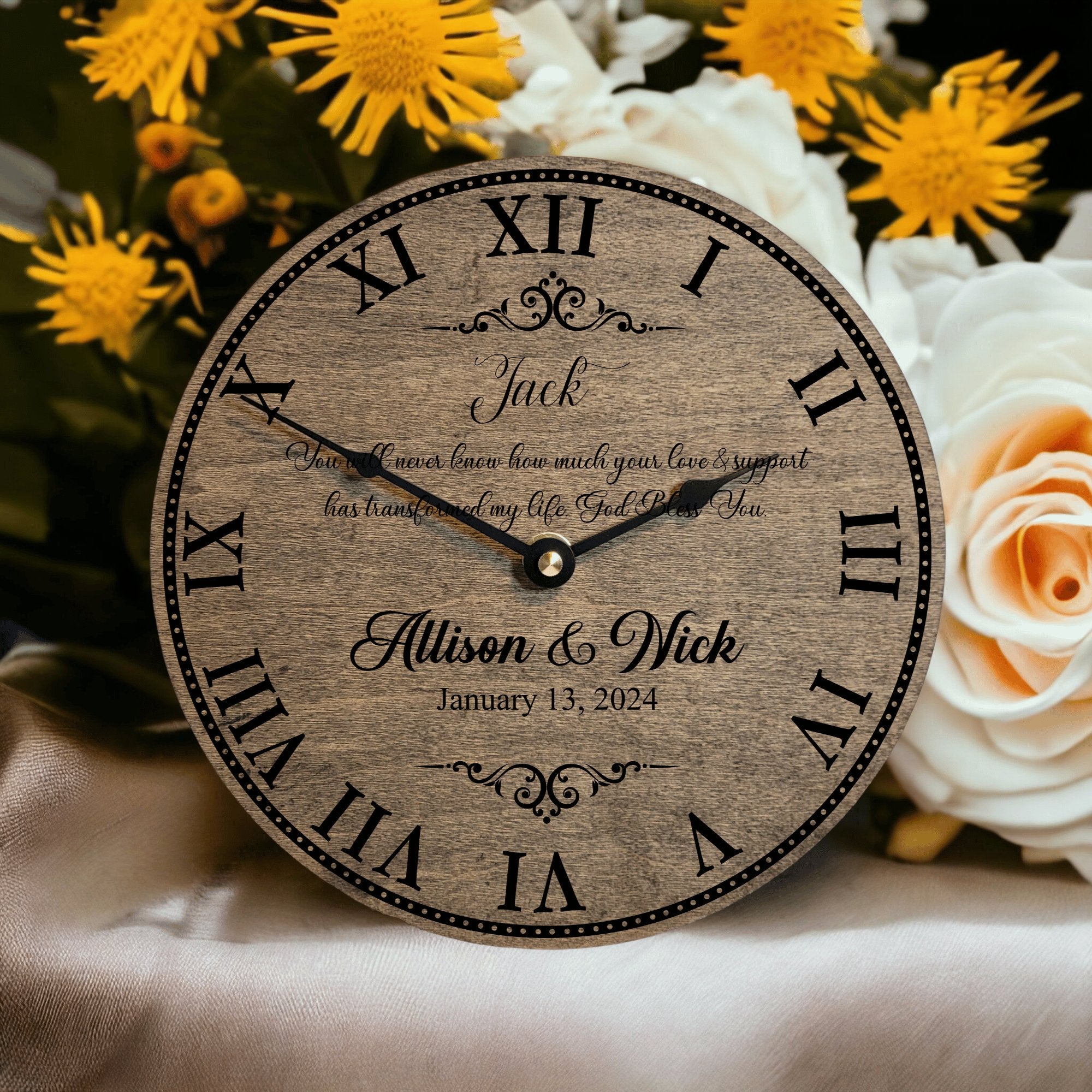 Personalized One Year Wedding Anniversary Wall Clock 1st Anniversary Dating Marriage  Gift For Him Her Custom Home Decor Clock