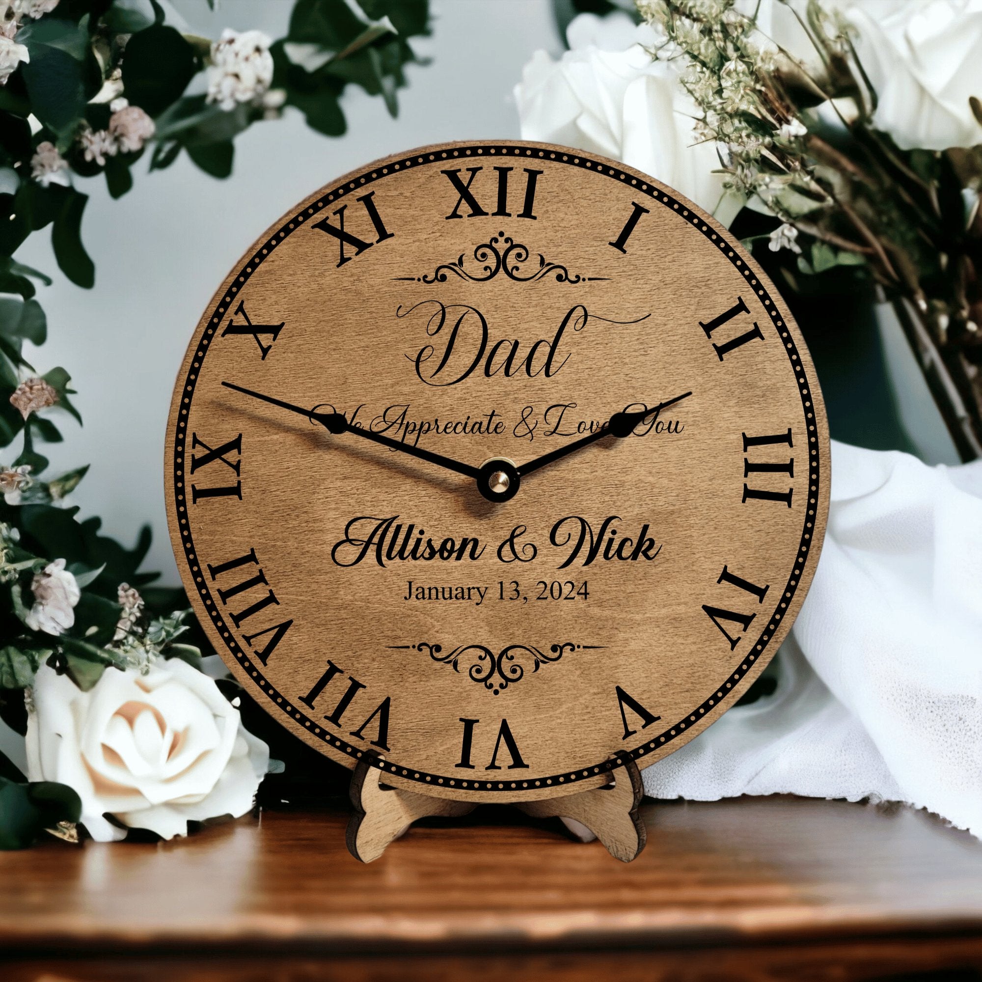 Personalized Clock Wedding Gift