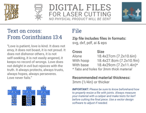 Download Love Is Patient Corinthians 13 4 Cross Laser Cut Vector File The X Laser Files