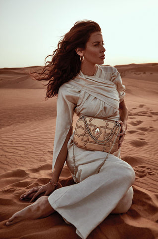 Silvia Paulon in a shoot with Vogue Arabia