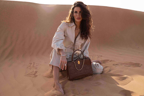 Silvia Paulon in Dubai on a shoot with Vogue Arabia
