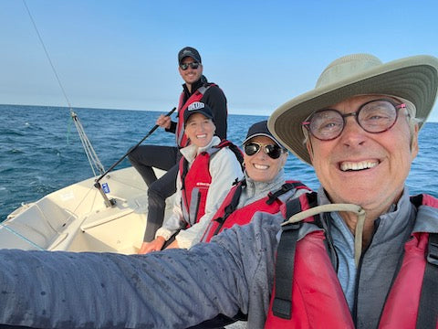 Jake's son Tryg sailing with family