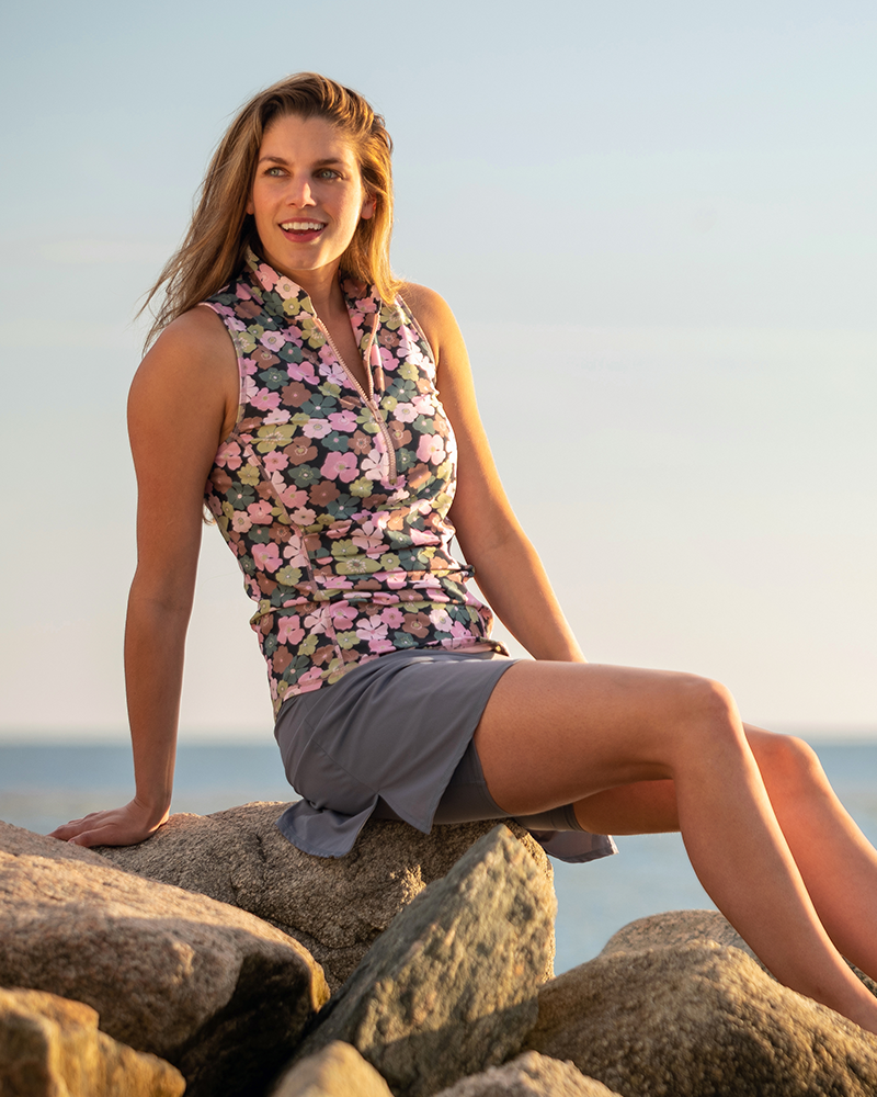 Soak It Up Rashguard with Built-in Bra - UPF 50+ Sun Protection - Line In  The Sand Swim