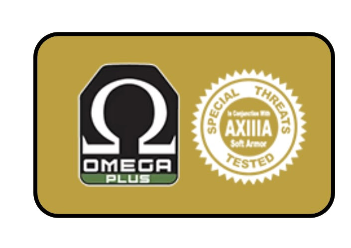 Omega Plus Logo and Special Threats Tested Logo