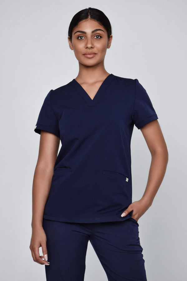 Womens Two Pocket Scrub Top