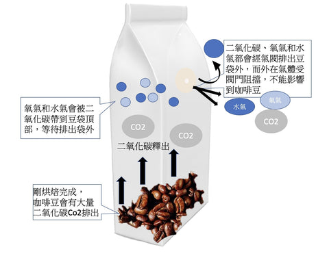 咖啡豆袋排氣閥