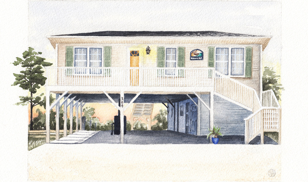 watercolor beach house