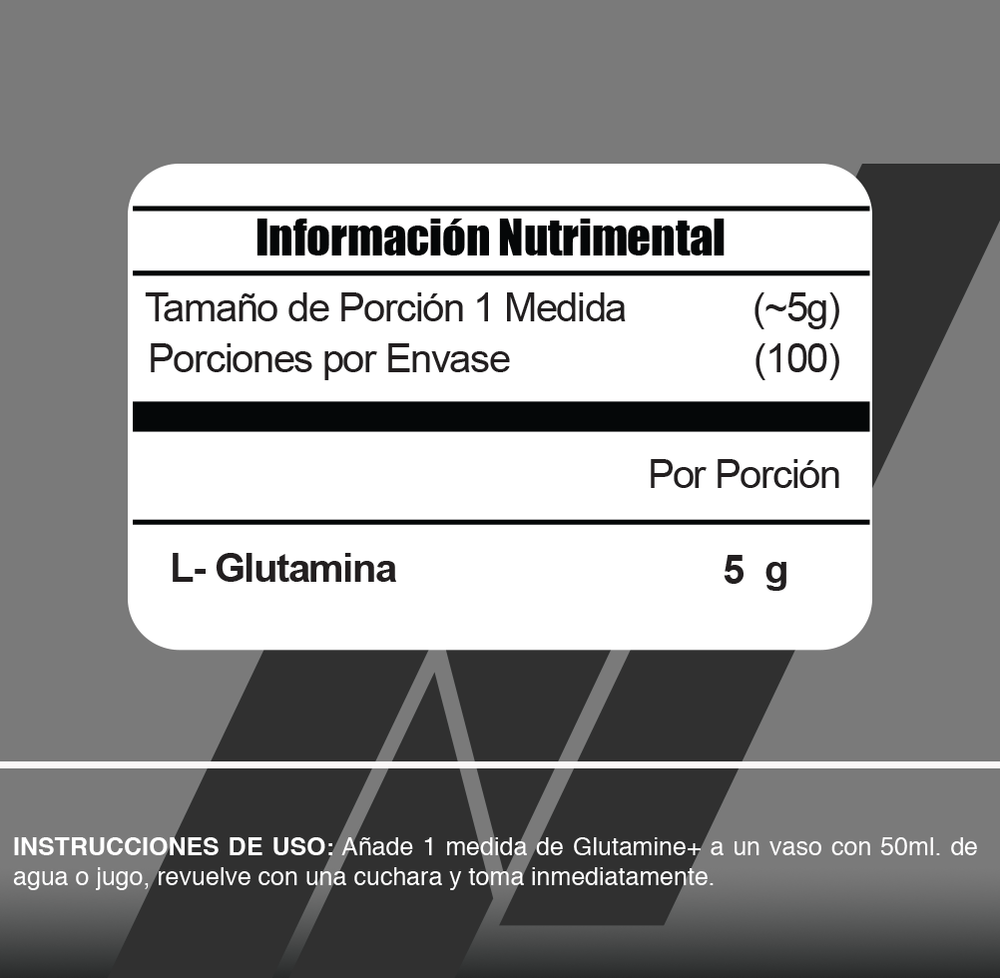 Glutamina en polvo Meta Nutrition Glutamine+