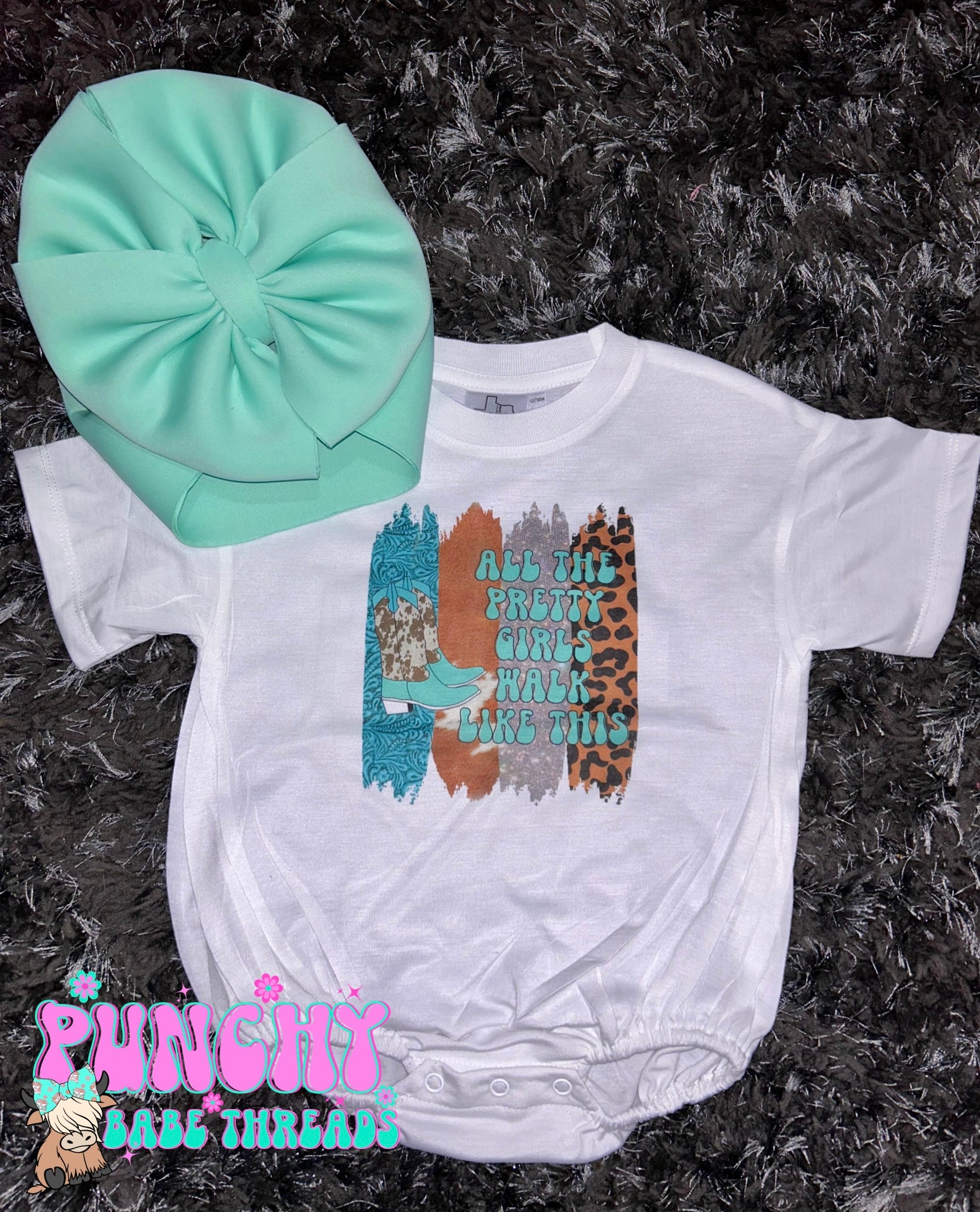 Walk Like This Kids Tee/Romper