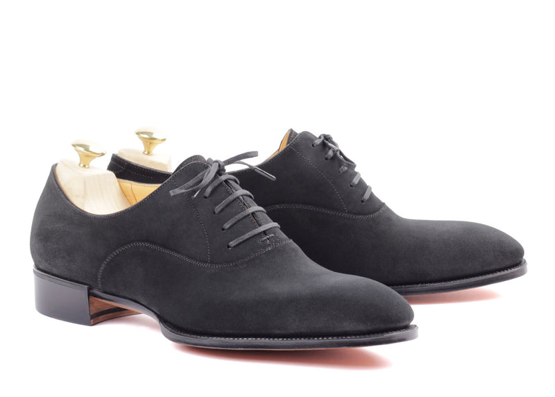 black suede oxford