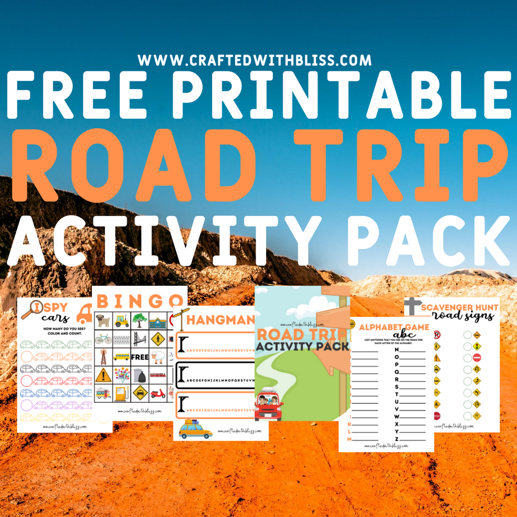 free road trip activity pack for kids