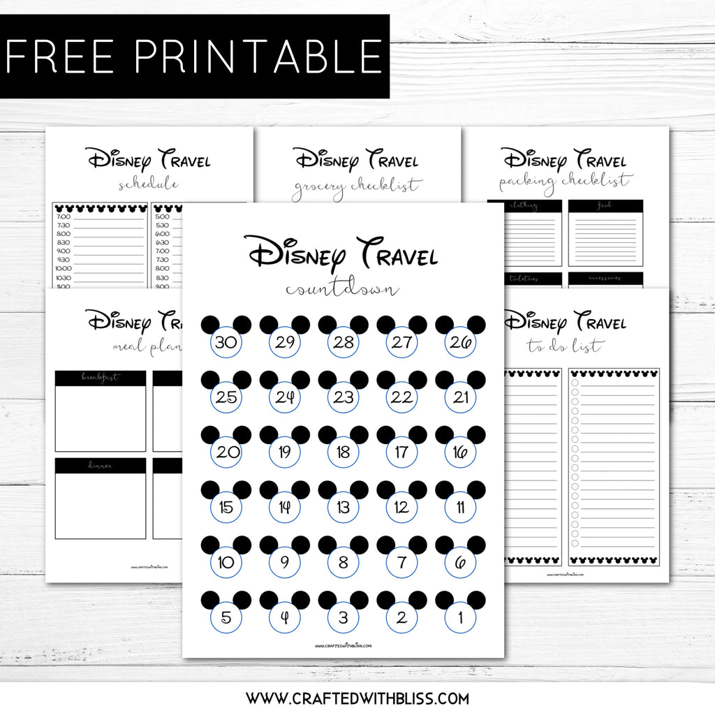 Free Disney Planner Printable