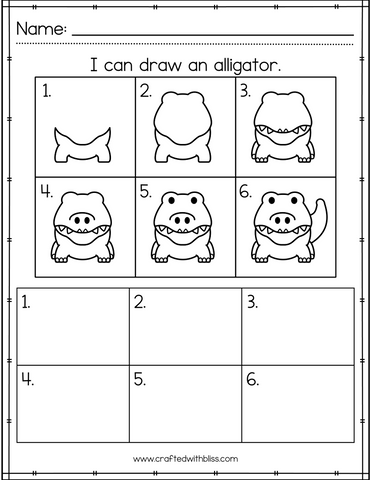 How To Draw Animals, Step By Step Instructions Printable Worksheet for  kids