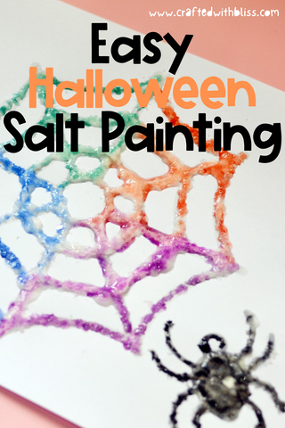 Spider Web Easy Salt Painting Pinterest 1