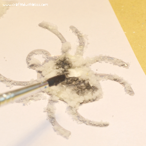 Spider Web Easy Salt Painting Step 5