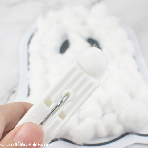 Fluffy Ghost Halloween Craft For Kids Cotton