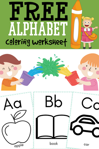 FREE Alphabet Coloring Worksheet Printable