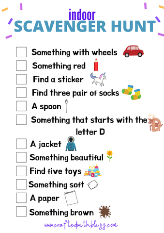 FREE Scavenger Hunt Games Printable – CraftedwithBliss