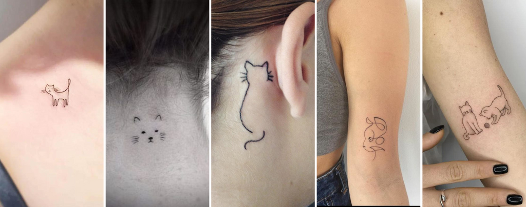 Minimalist Cat Tattoo