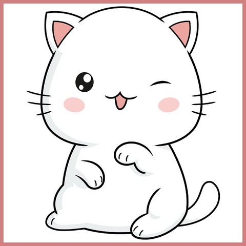 Kawaii Cat Drawing 10