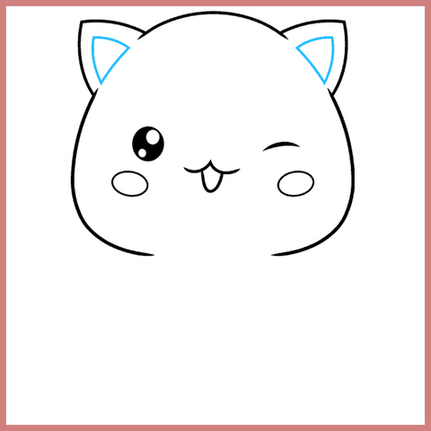 Dibujo De Gato Kawaii 4