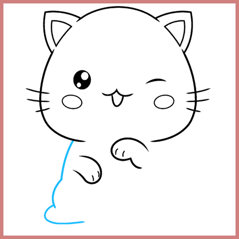 Kawaii Cat Drawing 7