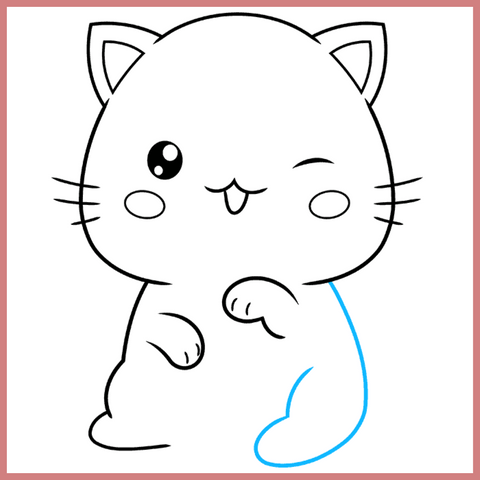 Kawaii Cat Drawing 8