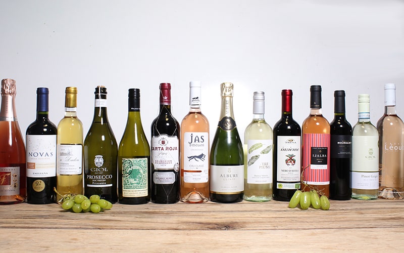 organic wine selection