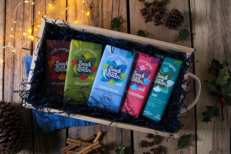 organic vegan chocolate christmas gift box