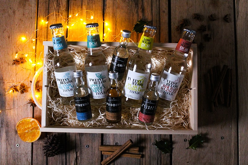 organic gin mini-gin gift set box