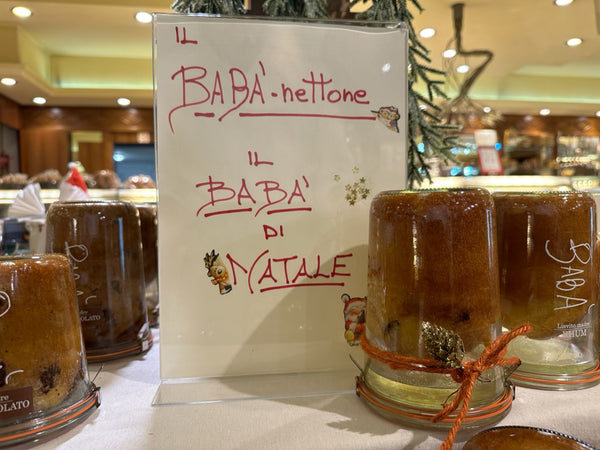 Babànettone Babà in vasocottura al Panettone Uvetta e Canditi Pasticceria Gianni Saccone