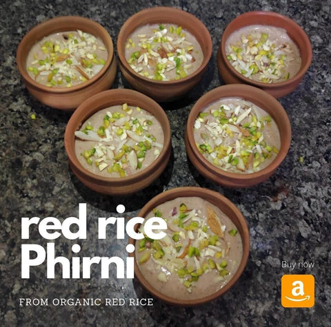 Red Rice Recipe, Red Rice Phirni