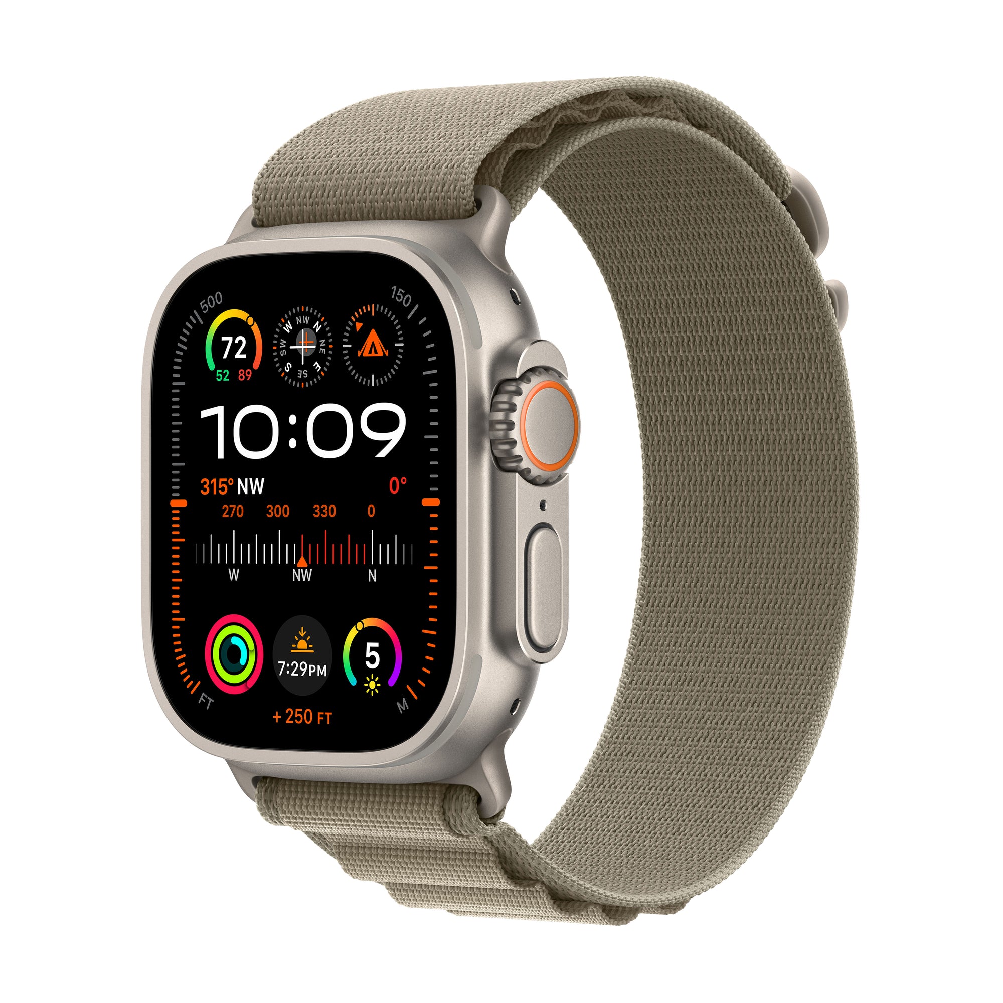 Case Titanium Watch iStore 2 with + Cellular, Apple Namibia Green/Grey Ultra GPS - 49mm