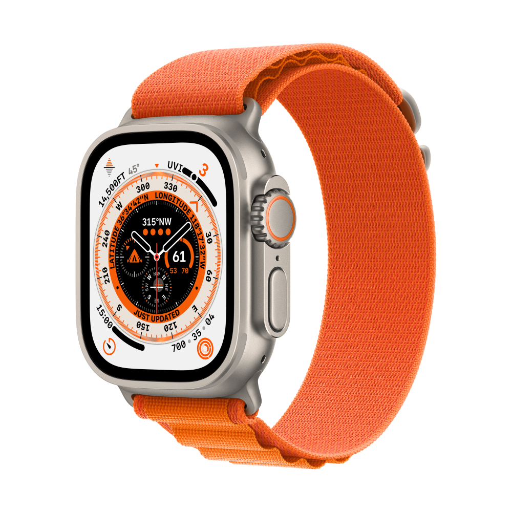 Apple Watch Ultra 2 GPS + Cellular, 49mm Titanium Case with Orange Oce -  iStore Namibia