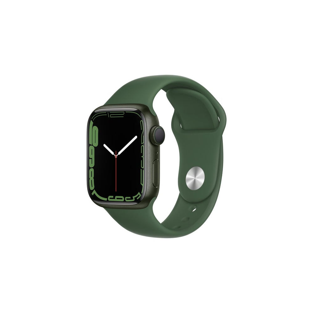 Apple Watch Series 7 GPS 45mm Green Aluminium Case with Clover
