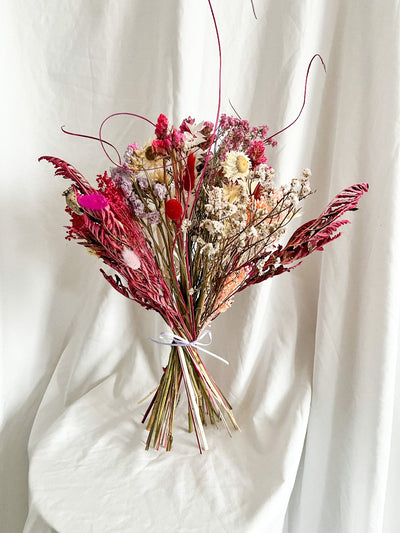 Dried white Flower Bouquet, nude white Flowers, Dried Flower