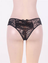 Load image into Gallery viewer, Black Crotchless Lace Panty (12-14) L/xl

