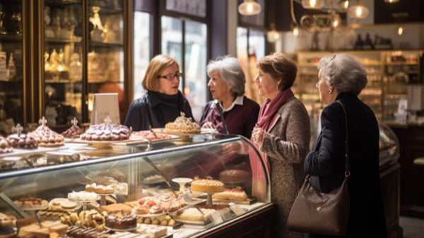 Ladies looking at pastries