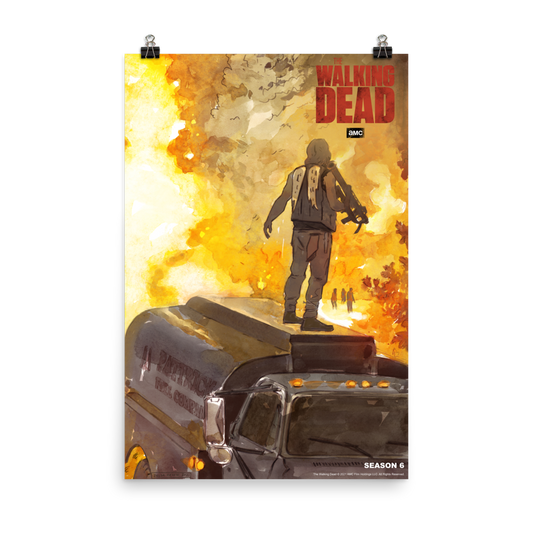 11 Weeks of TWD – Season 10 by Mel Milton Premium Satin Poster – The  Walking Dead Shop