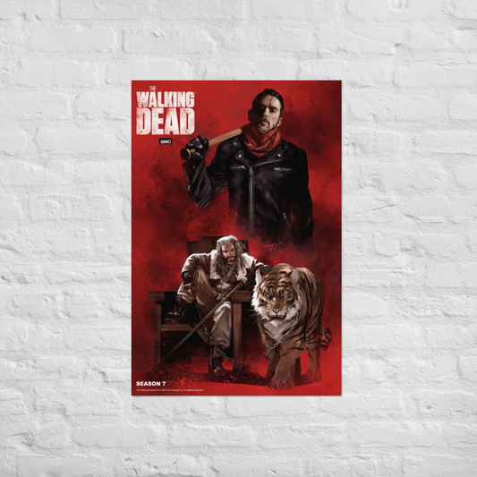 11 Weeks of TWD – Season 3 by Kirk A. Etienne Premium Satin Poster