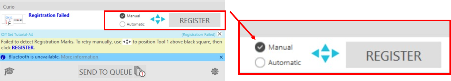 CE6000 problem reading Registration Marks