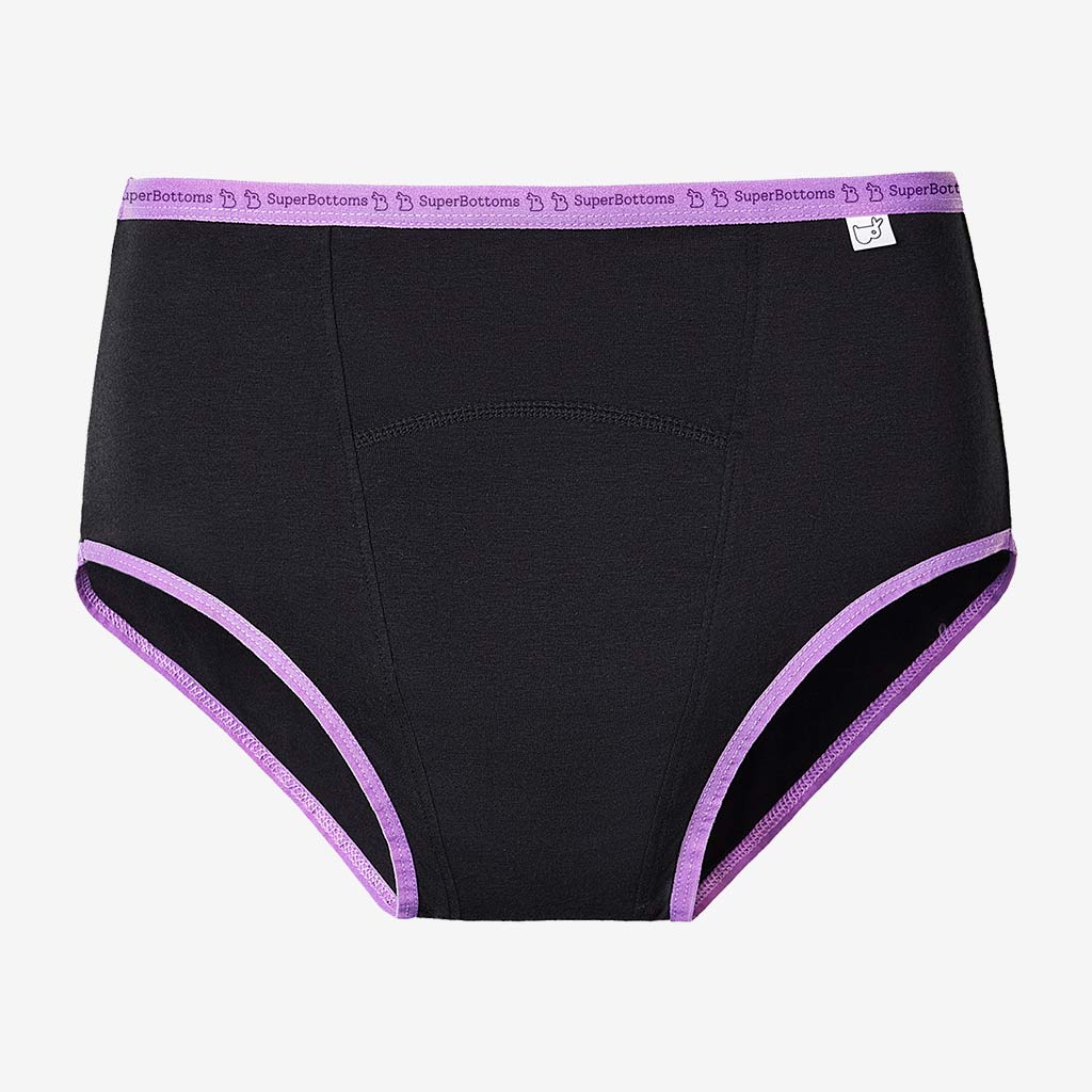 MaxAbsorb™ Incontinence / Bladder Leak Underwear Pack of 2 - Black and Lilac