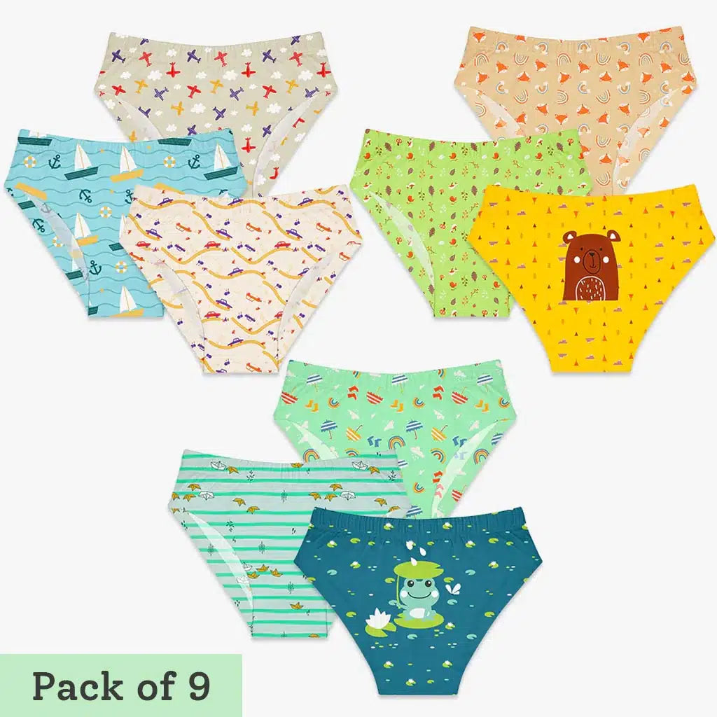 Young Girl Briefs Pack of 9 (Finding Dino, Rainy Poppins)