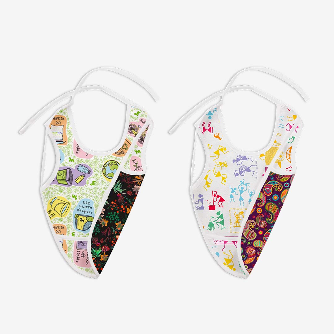 Waterproof Cloth Bibs Pack pf 2 for Baby Feeding