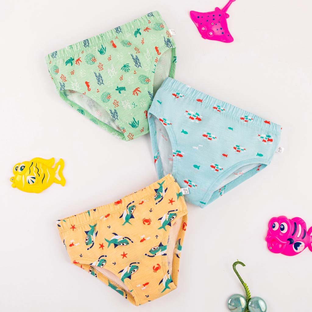 Young Girl Briefs -6 Pack (Finding Dino - Sea-saw) - SuperBottoms